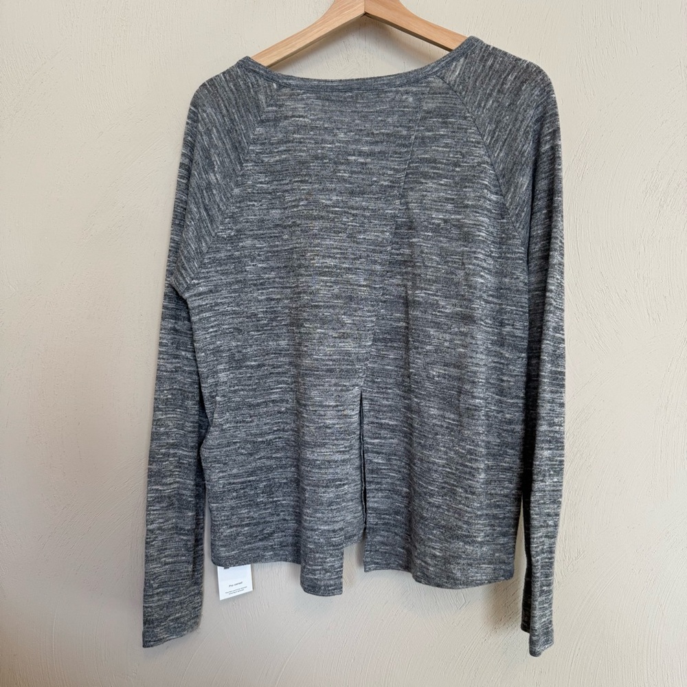 Rag & Bone Soft Gray Split Back Top - image 3